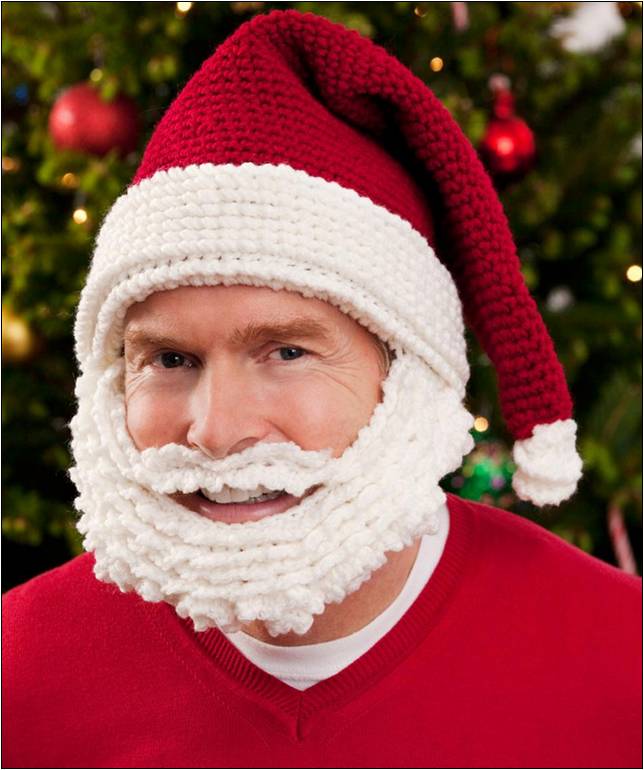 Knitted Santa Hat And Beard Pattern