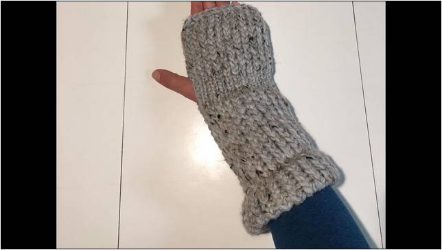 Loom Knit Fingerless Gloves Youtube